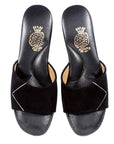 Black Suede Envelope Leash Model Women's Slippers