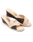 Powder Leather Mink Suede Women's Slippers