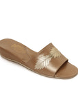 Powder Pearl Leaf Model Women's Slippers