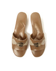 Powder Pearl Leaf Model Women's Slippers