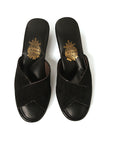 Black Suede Envelope Model Women's Slippers