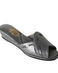 Bronze Leather Women's Slippers