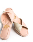 Powder Beige Twist Model Women's Slippers