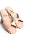 Powder Beige Twist Model Women's Slippers