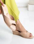 Powder Leather Side Seam Women's Slippers
