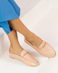Powder Color Gold Chain Women's Slippers