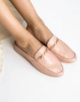 Powder Buckle Zero Heel Women's Slippers