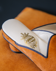 Orange Suede Embroidered Women's Slippers